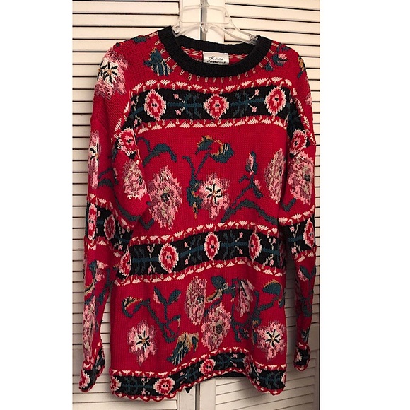 Express Sweaters - 🆕VTG Handknit CIE Internationale EXPRESS Sweater